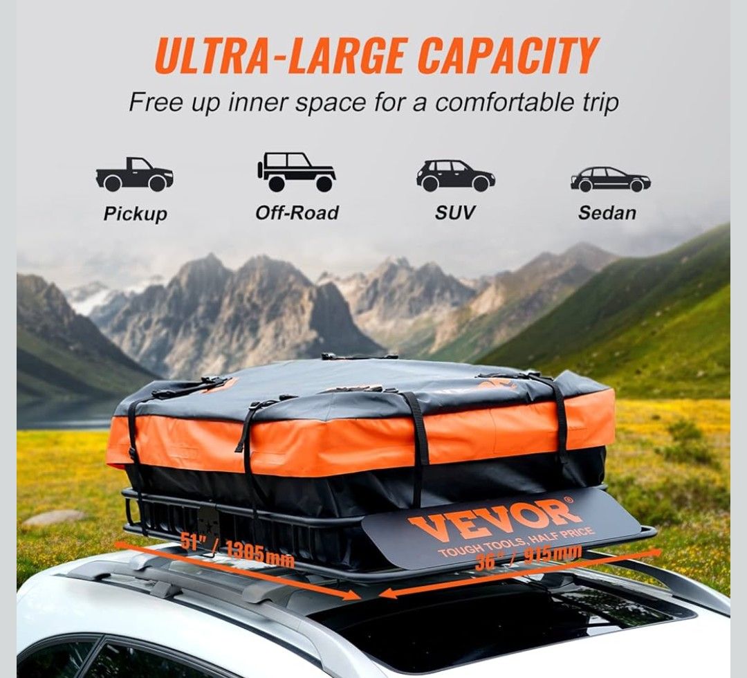 Portapacchi: VEVOR Dachgepäckträger Korb Auto Dachkorb Universal – Nuovo e nell'imballaggio originale da Rapperswil /Be venduto da HS-Racing 2