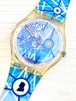 Swatch Uhr, Blau/Weiss