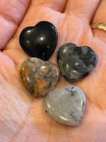 Mini-Herz-Naturstein-Set – minimale Makel