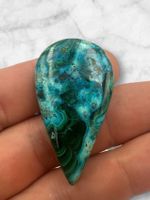 Malachit und Chrysokoll Cabochon, 60ct