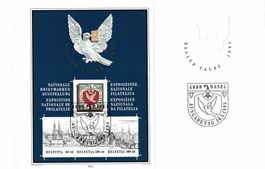Brief Nationale Briefmarkenausstellung BASLER TAUBE 95 FDC
