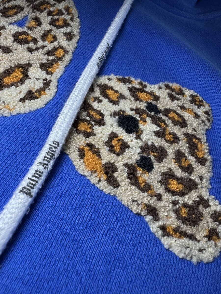 Palm Angels Maglioni & Felpe: Original Palm Angels Leopard Bear Hoodie Blau – Usato da Vionnaz venduto da b_f_d_r_g 5