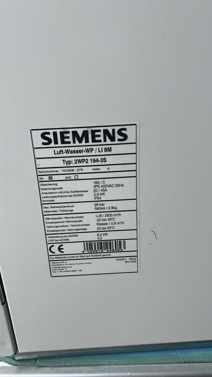 Siemens Radiateurs: Luft/Wasser Wärmepumpe – D'occasion à Bützberg par useini-jetmir 2
