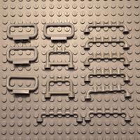 Lego 13x Absperrung divers hellgrau