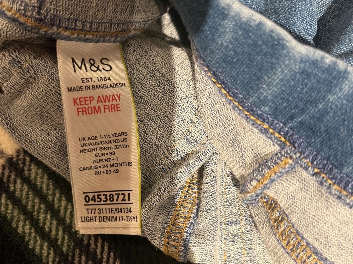 Calze & Collant: dehnbare Jeans-Leggings, Größe 86 – Usato da Umiken venduto da deb_57xk 3