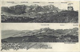Panorama  vom  G ä b r i s   (2  Bilder)  Ct. Appenzell.