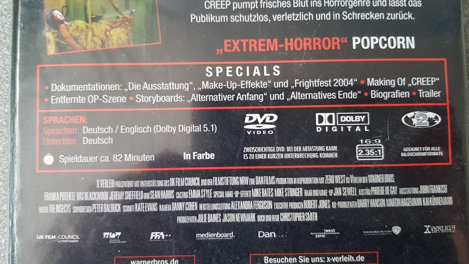 Alle DVDs: DVD Creep / Franka Potente – Gebraucht aus Oetwil am See von fineli2 1