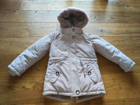 Winterjacke/Parka, warm gefüttert, Grösse 116, rosa.