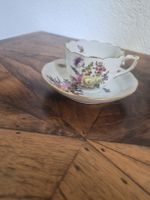 Moccatasse mit Unterteller Herend handgemalt Porzellan