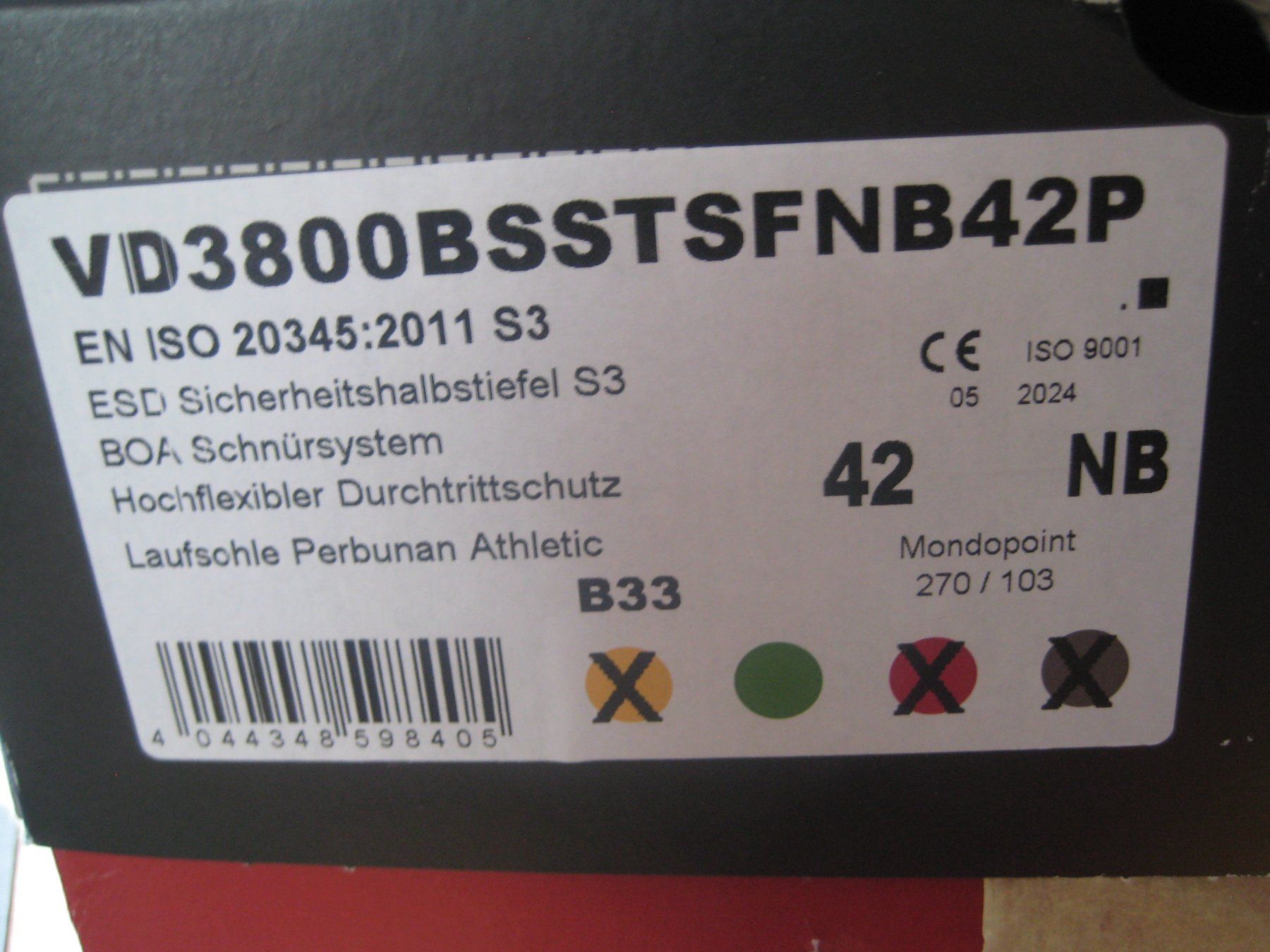 Scarpe da uomo: ESD Sicherheitsschuhe Steitz BOA Schnürsystem Gr.42 W10 – Nuovo e nell'imballaggio originale da Wichtrach venduto da christaN2 3
