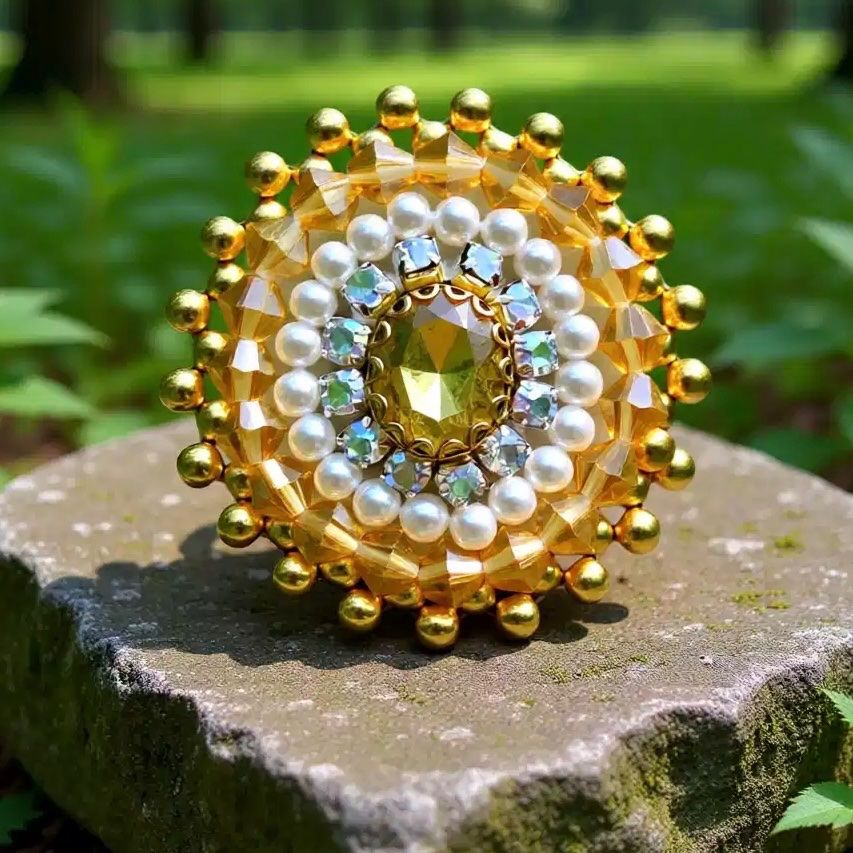 Broches & Aiguilles: Luxus Brosche | Handgemachte Brosche | Brautschmuck | Unikat – Neuf avec emballage d'origine à Vals par ABA-Atelier