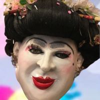 Fasnachtsmaske Grinden Larve  Künstlermaske