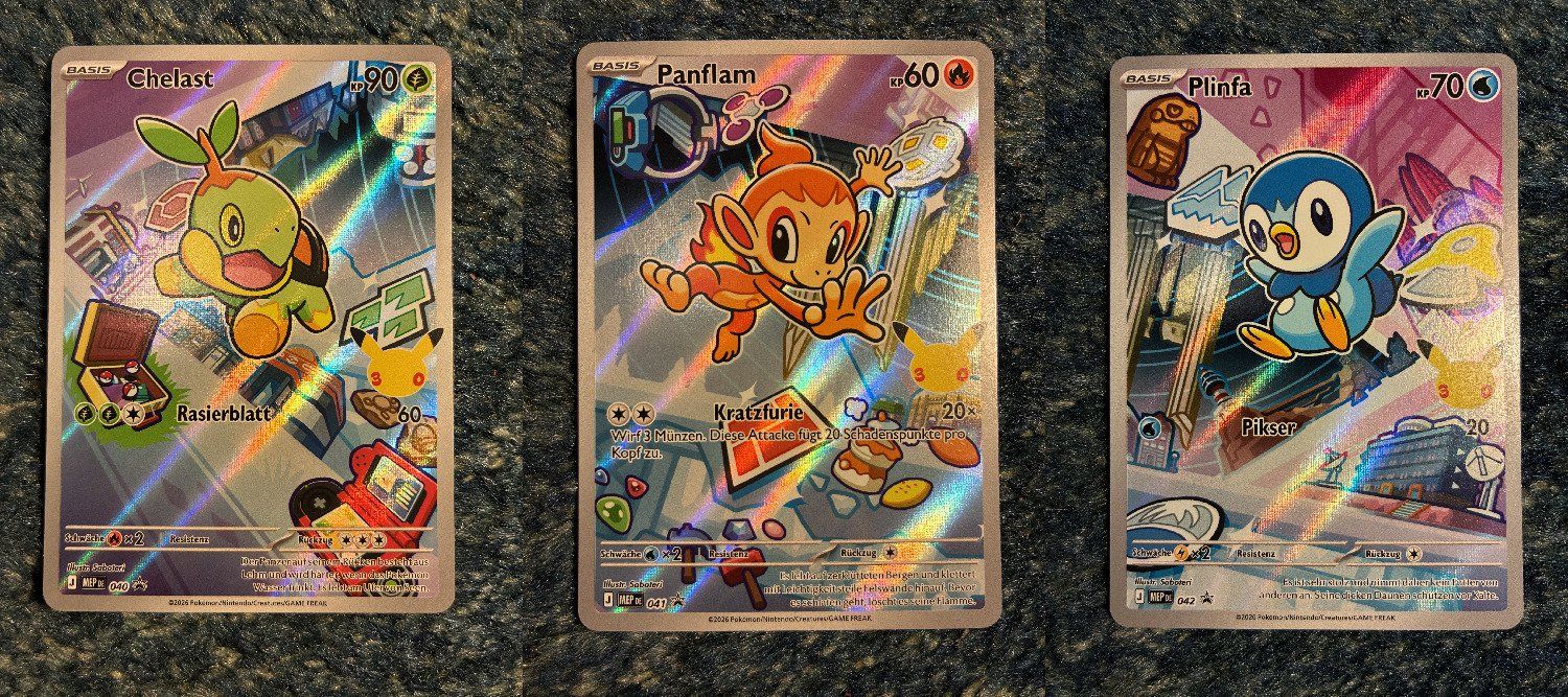 Pokémon Carte collezionabili: First Partner Chelast, Panflam, Plinfa Boosterfrisch Deutsch – Nuovo (secondo la descrizione) da Bern venduto da remooda