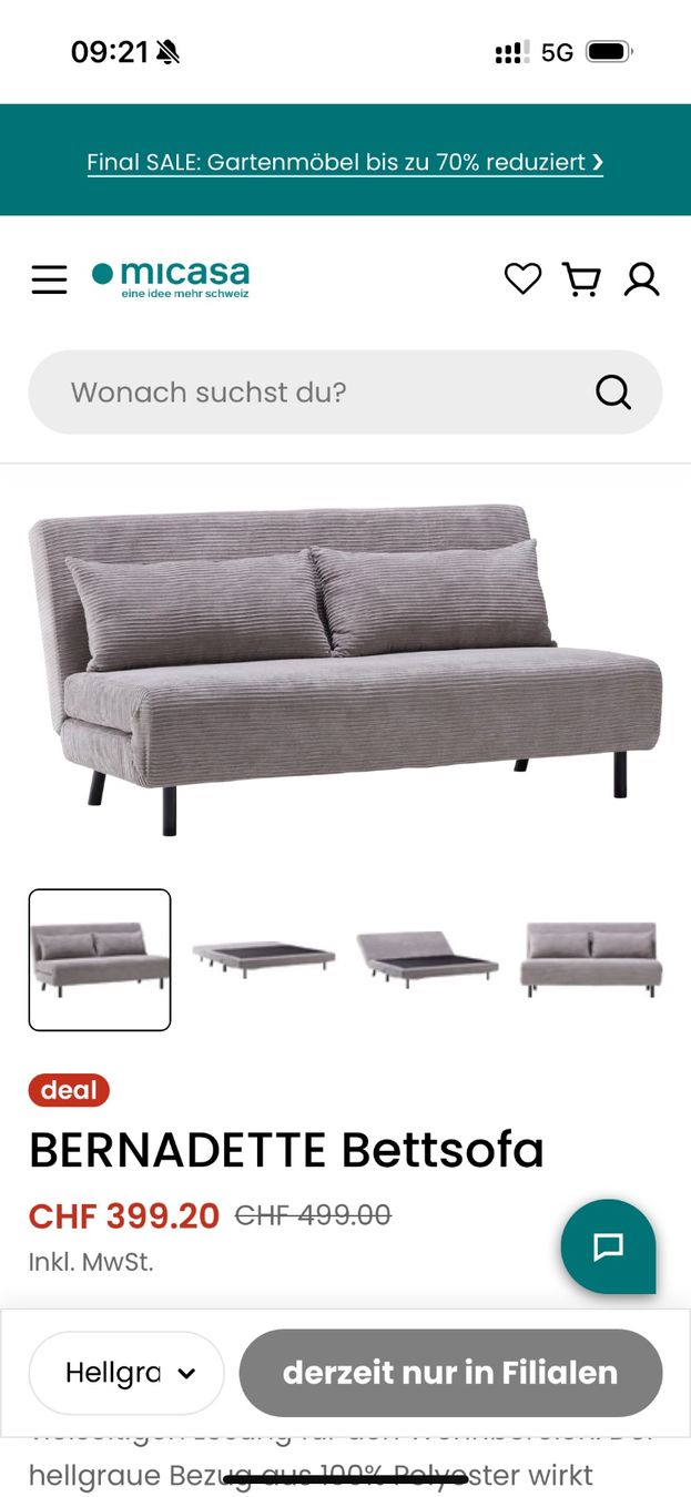 Divani: Sofa bed – Usato da Zürich venduto da sunxaine 3