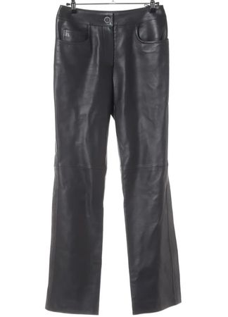 Chanel Leather Trousers Brown  FR 36