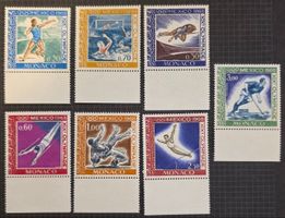 Monaco 1968 Olympia Mexiko Sport Satz Rand 7V MNH POSTFRISCH