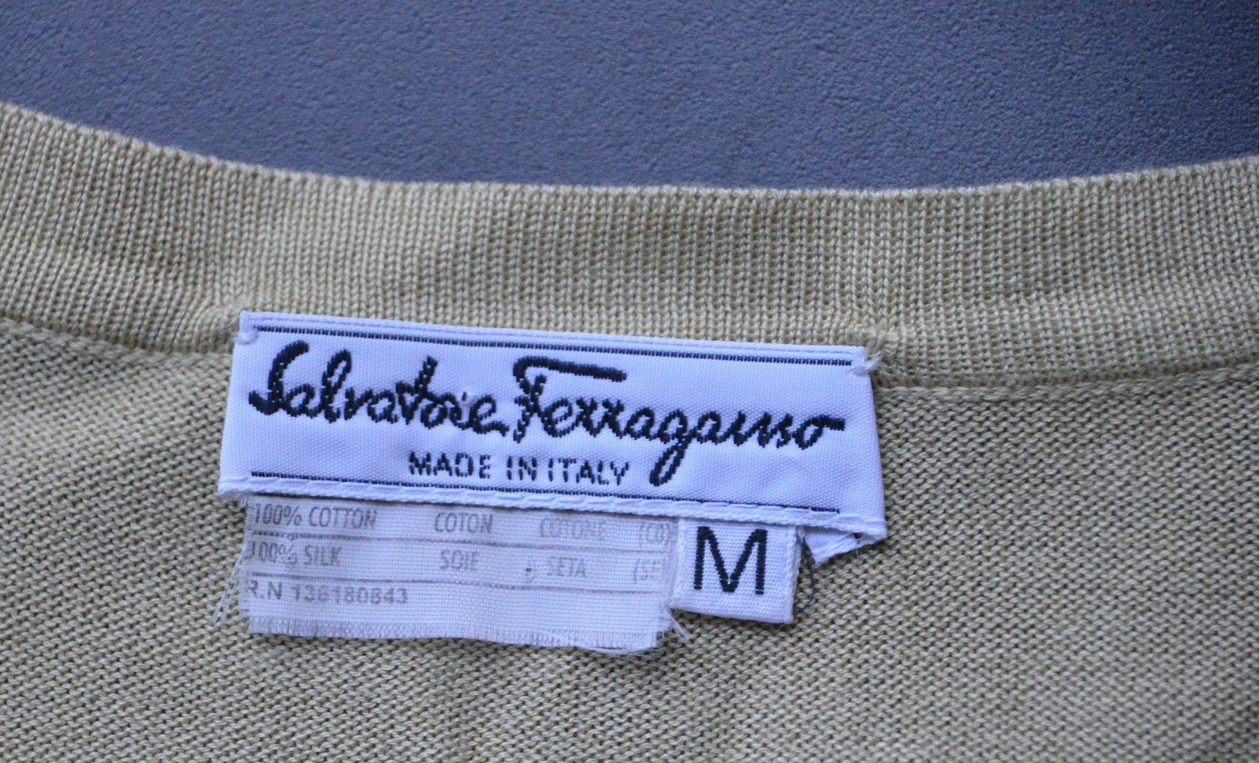 Salvatore Ferragamo Maglioni & Felpe: Ferragamo Pullover cardigan M  Seide-Baumwolle / soie-coton – Usato da Collonges venduto da Auganien 7