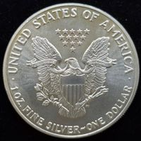 US $ American Eagle 1 Unze Silber 999/1000, 1989