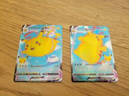 2 Pokemon Karten Pikachu VMAX Set guter Zustand