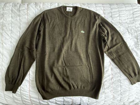 Lacoste Wollpullover Gr.4/M Olivgrün