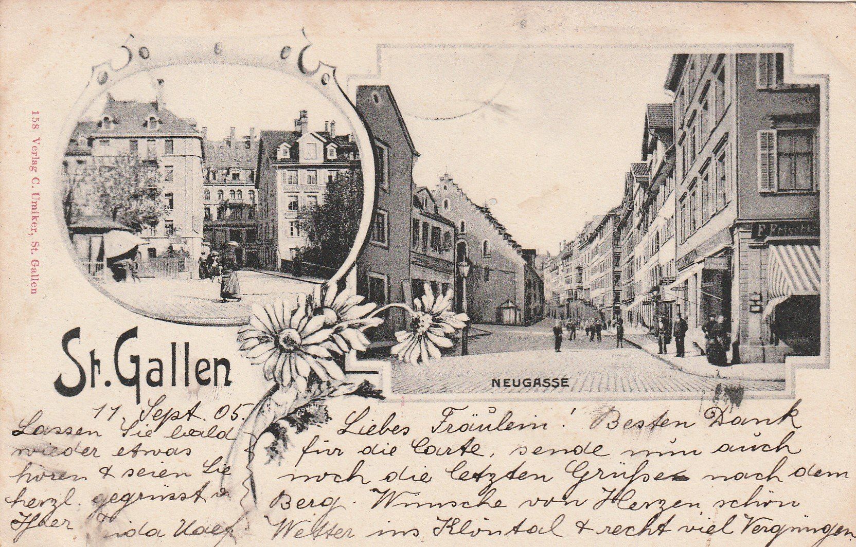 Ansichtskarten: St.Gallen-Neugasse-1904 – Gebraucht aus uttwil von Koehlerfred