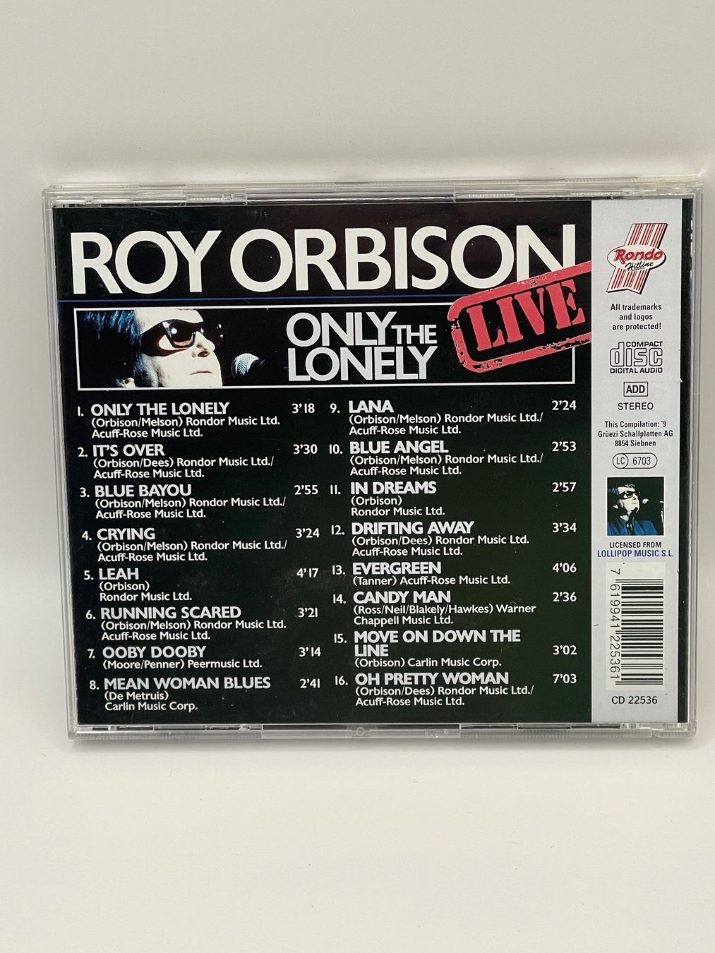 CD: Roy Orbison - Only the Lonely – Usato da Rüti ZH venduto da alumedien 1