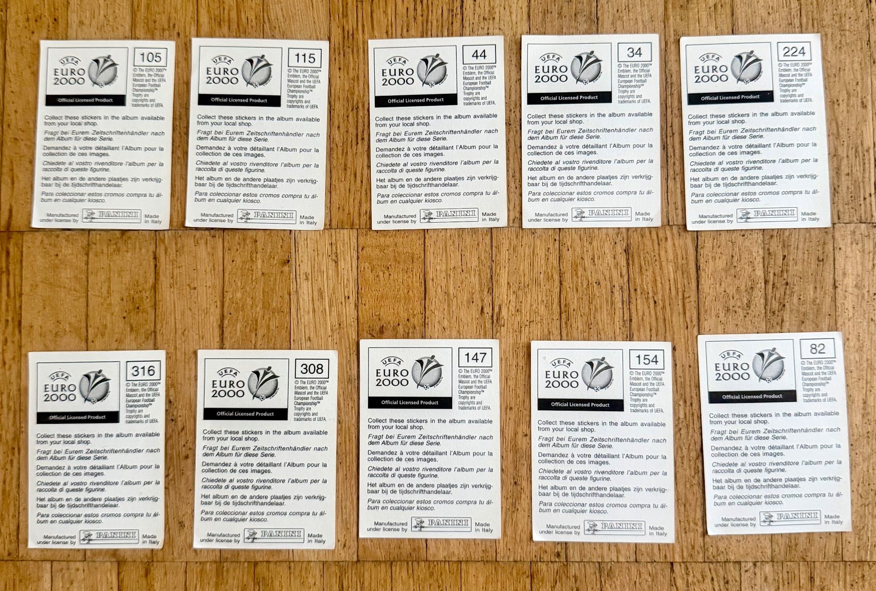 Sticker: 10 Paniini Sticker UEFA EURO 2000 – Usato da Zürich venduto da giovannisp 1