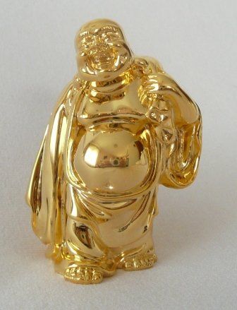 Sculture & Statue: Happy Buddha - goldfarben glänzend – Nuovo e nell'imballaggio originale da Mauren venduto da Yeelen