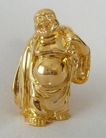 Happy Buddha - goldfarben glänzend