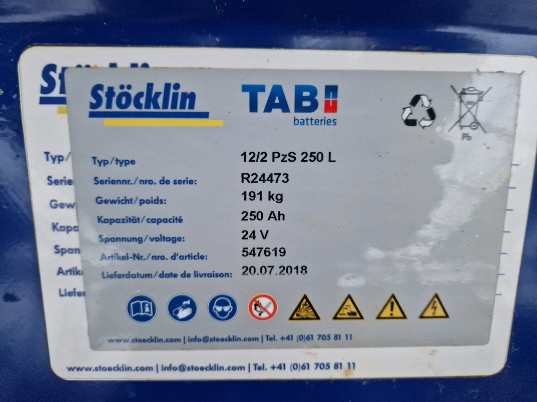 Stöcklin Carrelli elevatori e a forche: Stapler, Hubwagen Stöcklin – Usato da Gampelen venduto da Schmidi887 6