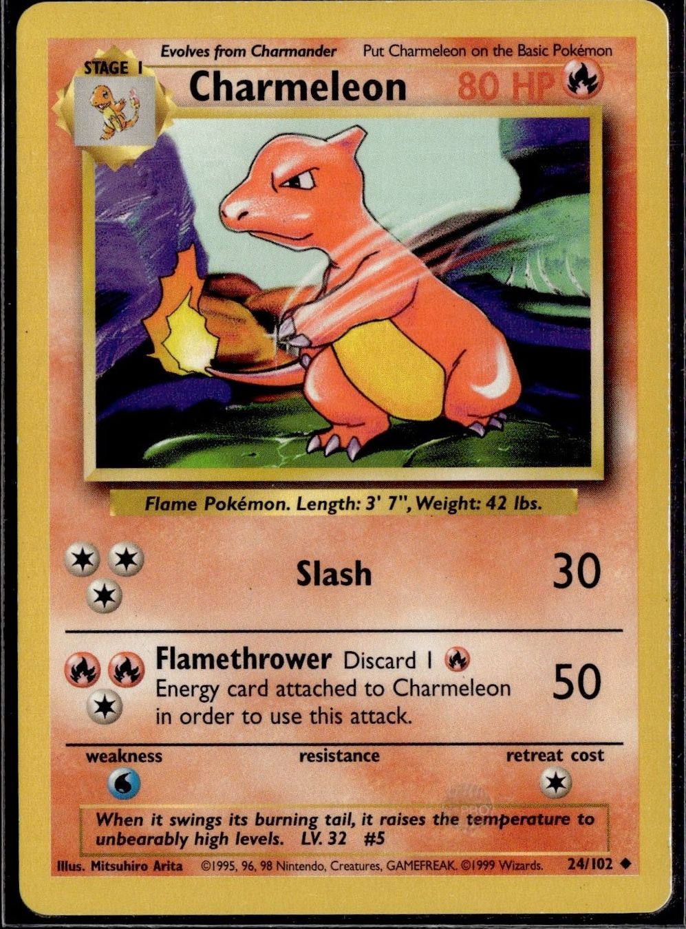 Pokémon Carte collezionabili: Charmeleon Base Set 24/102 Pokemon EN – Usato da Zürich venduto da pokemon_cards