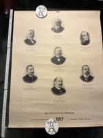 Schweizer Bundesrat 1917 Wandtafel Orell Füssli Zürich