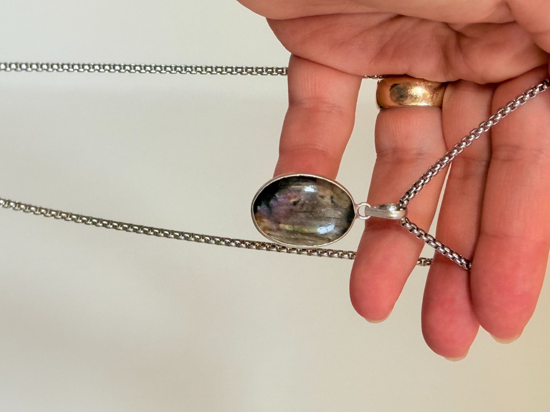 Catenine: Labradorite necklace – Nuovo e nell'imballaggio originale da Genève venduto da AGBERG 1