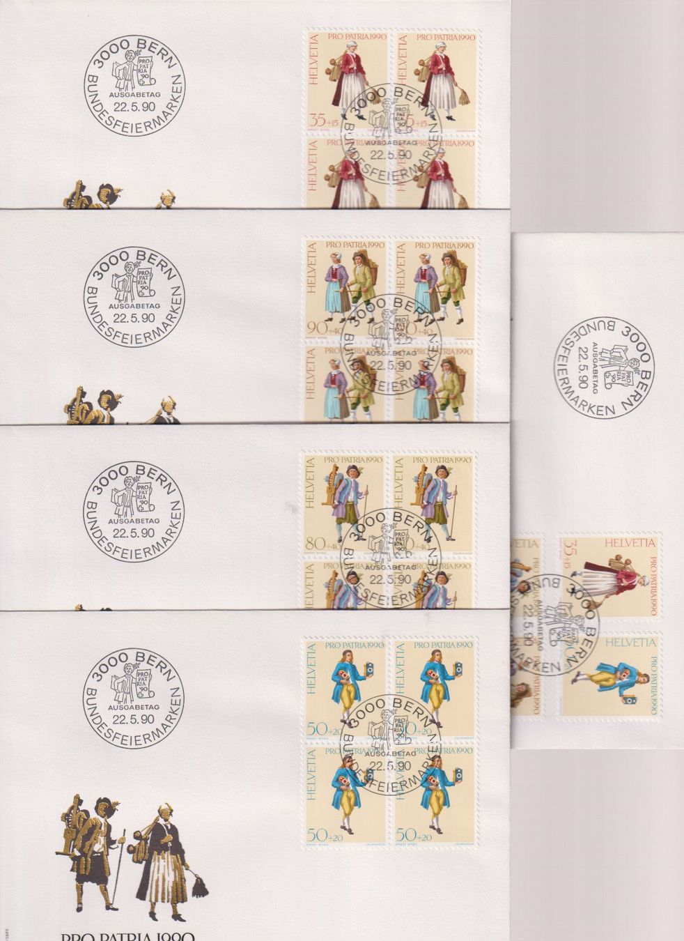Tutti i francobolli: PP-FDC-Serie 1990. Mit 4-er-Block's. – Nuovo (secondo la descrizione) da Koblenz venduto da Boerse6