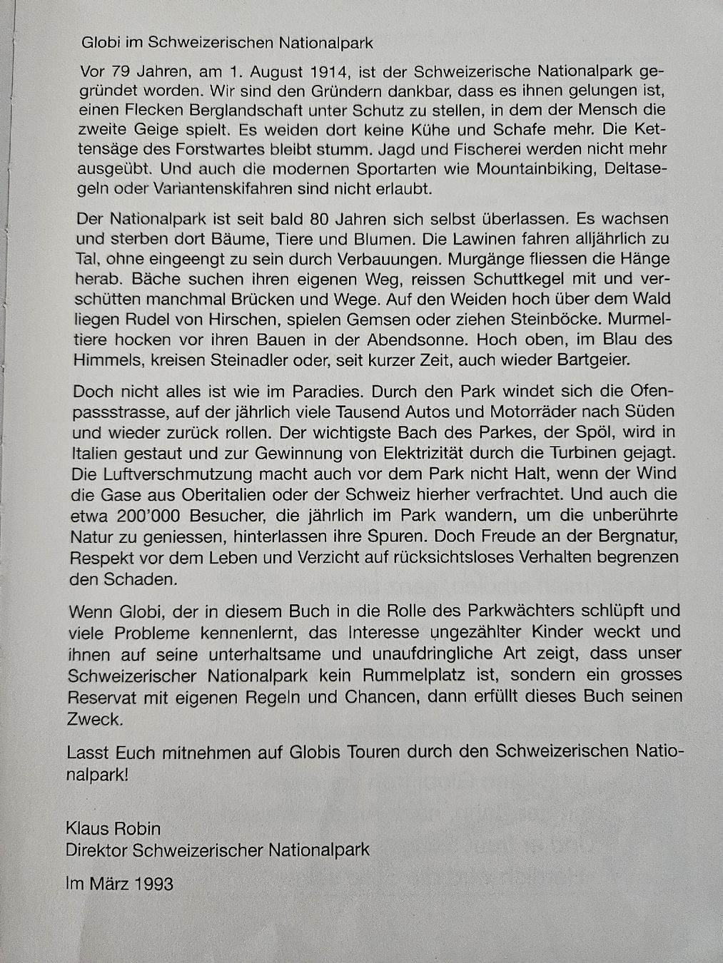 Bücher: Globi im Nationalpark – Gebraucht aus Kreuzlingen von chr_pfn9 3
