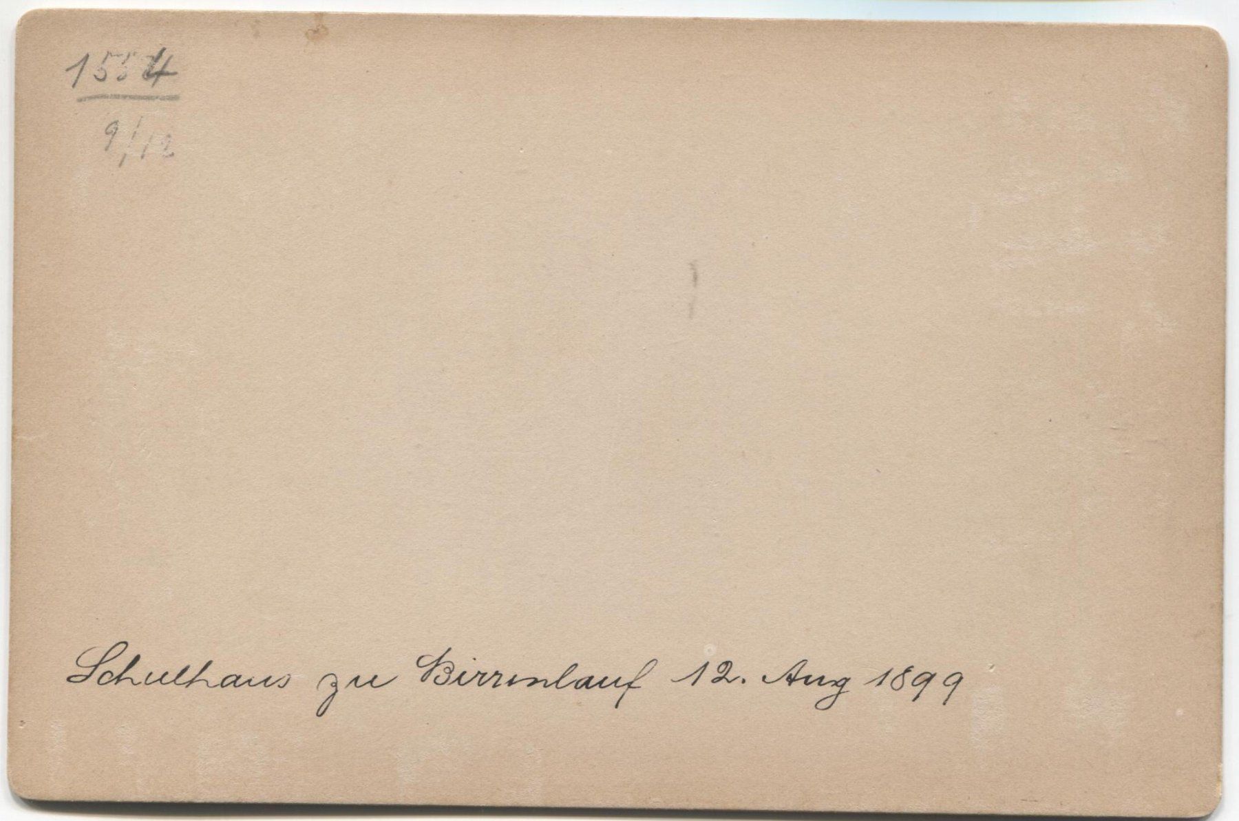 Cartoline postali: BIRRENLAUF AG 1899 Schulhaus – Usato da Wil SG venduto da Clanx 1