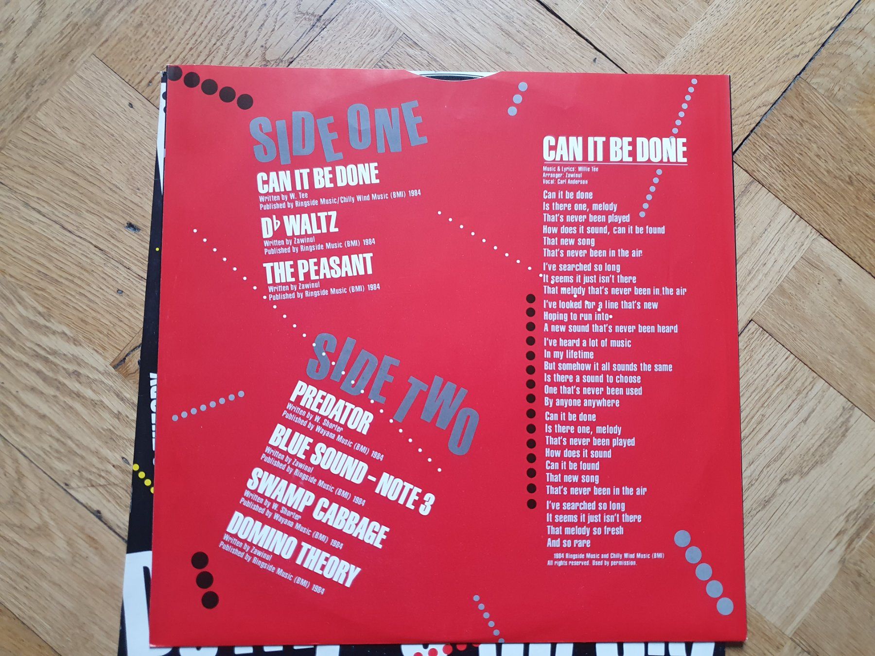Dischi in vinile: Weather Report Domino Theory LP Vinyl – Usato da Zürich venduto da haitimarasa 2