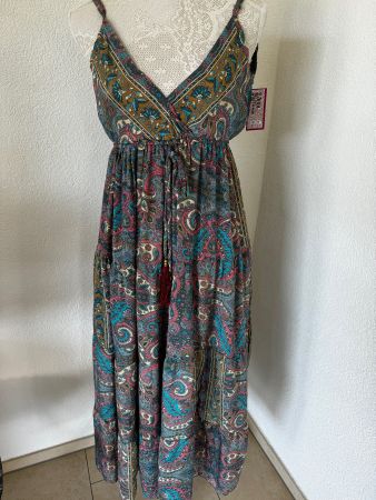 Neu Sommer Kleid 100% Seide Gr. S