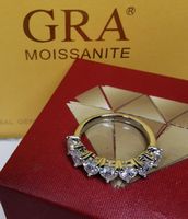 Bague argent avec diamants de moissanite 2,1 ct certifié GRA