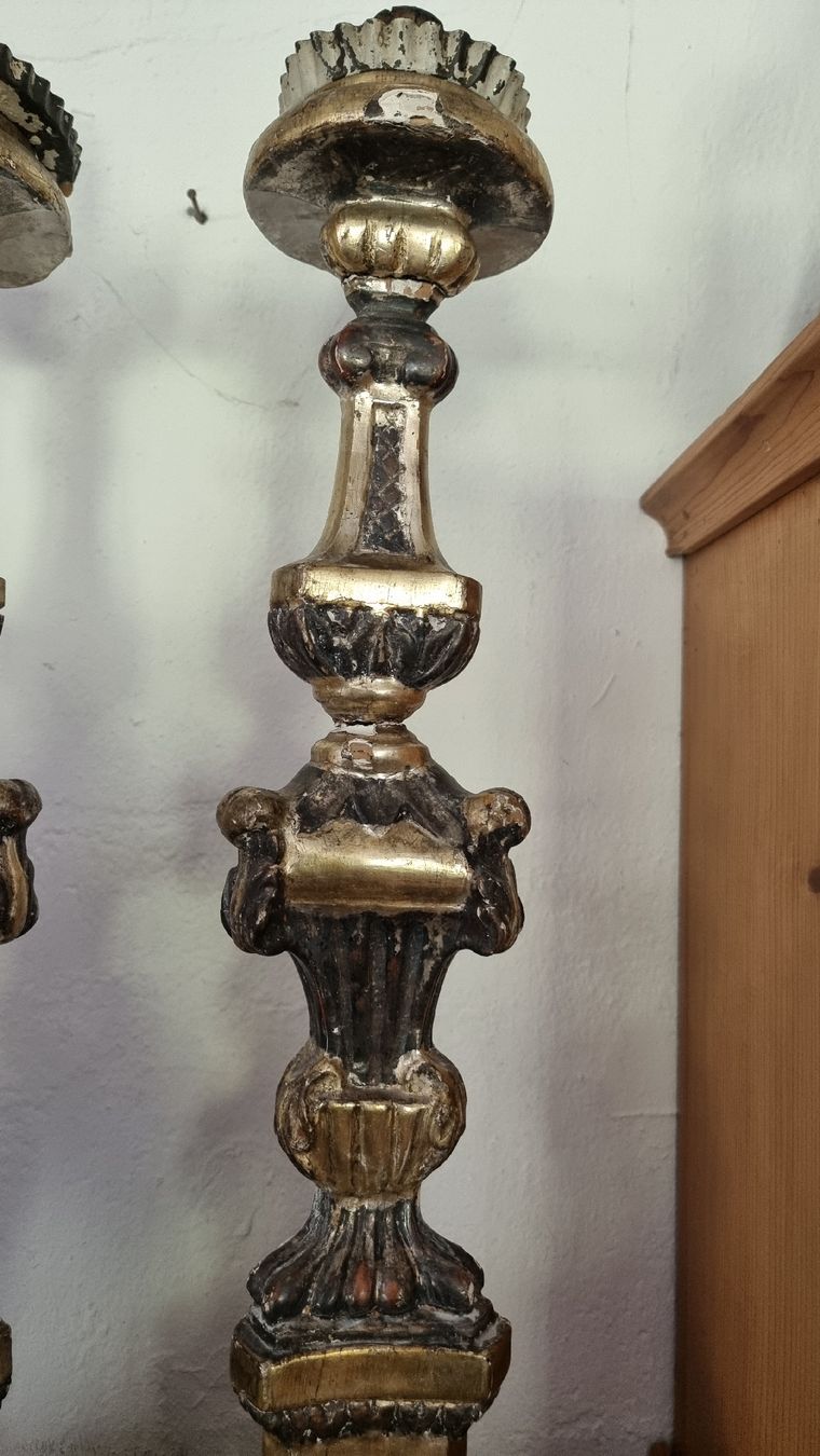 Portacandele: Zwei sakrale Kerzenständer – Usato da Sils im Domleschg venduto da platin01 4