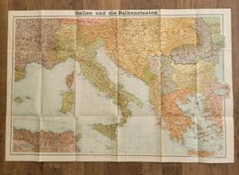 Karte von ITALIEN UND BALKANSTAATEN, Velhagen&Klafing, WW I