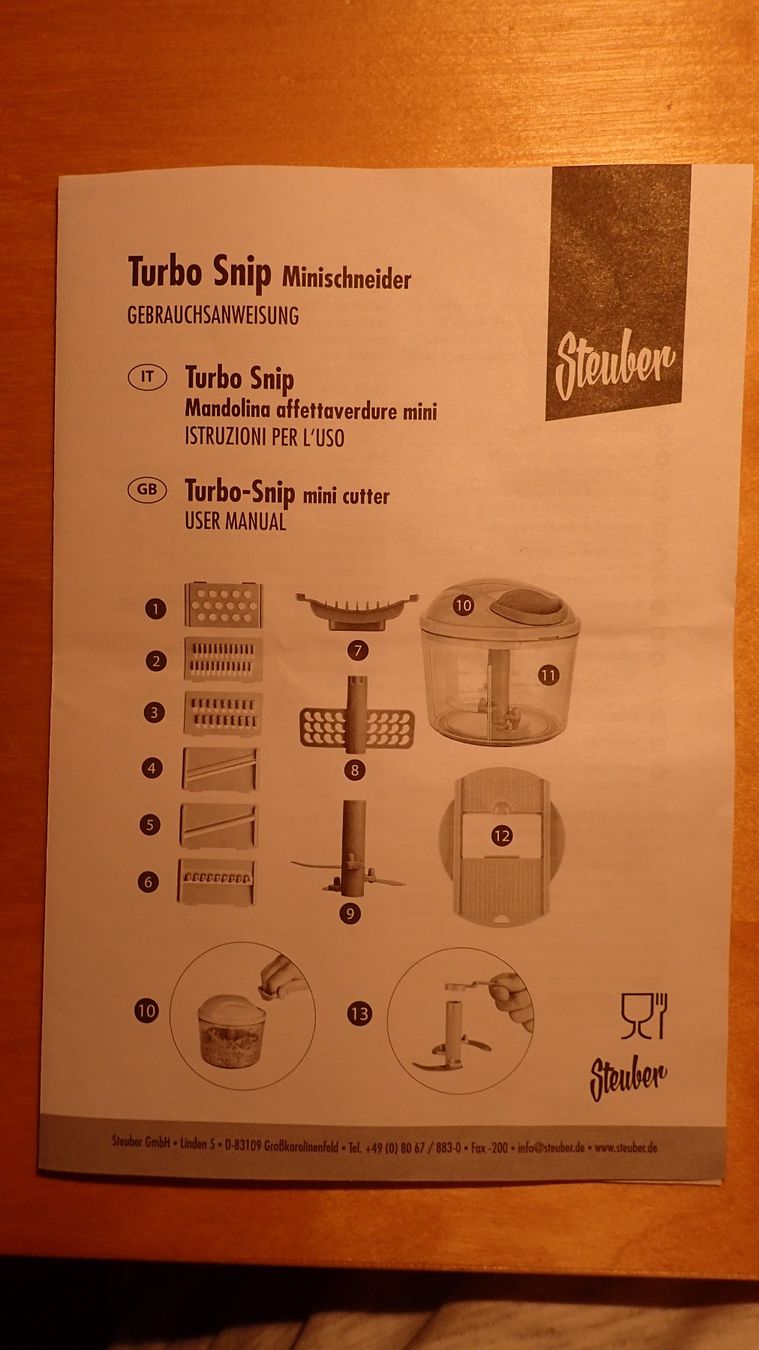Elettrodomestici da cucina: Turbo Snip Minischneider - Multischneider Steuber – Usato da Lachen SZ venduto da BeldeuX 1