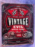 Vintage evil 666 hot rod garage race usa
