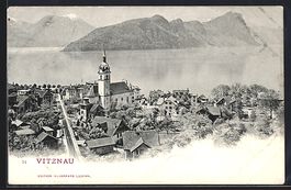 Vitznau, Ortsansicht aus der Vogelschau