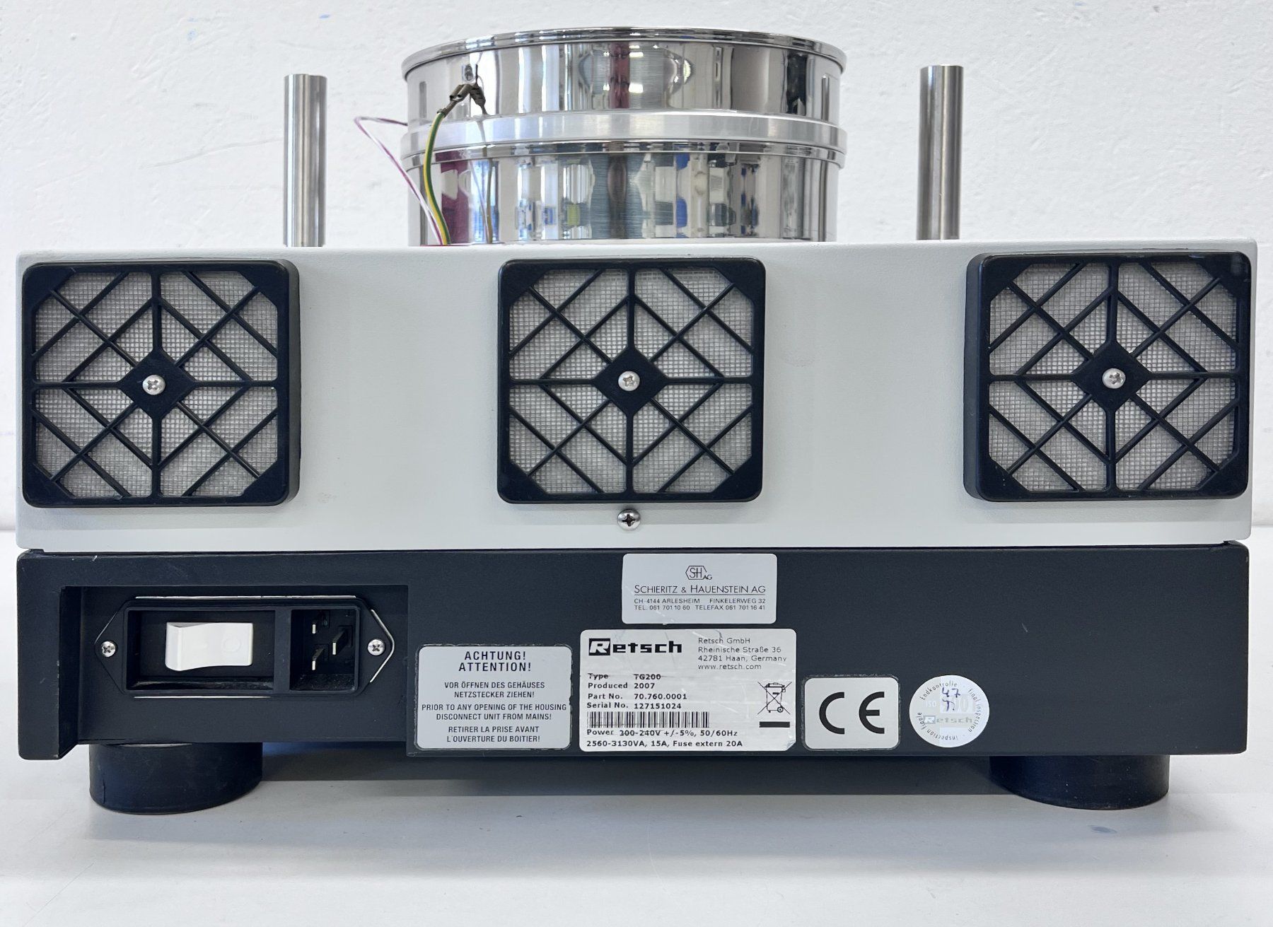 Accessori da laboratorio: Retsch TG200 Schnelltrockner – Usato da Niederdorf venduto da LeptonAG_Labor 4