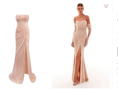 Sequined maxi dress golden