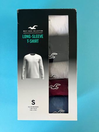 T-Shirt Langarm Herren, HOLLISTER, Grösse S, 5 Stück
