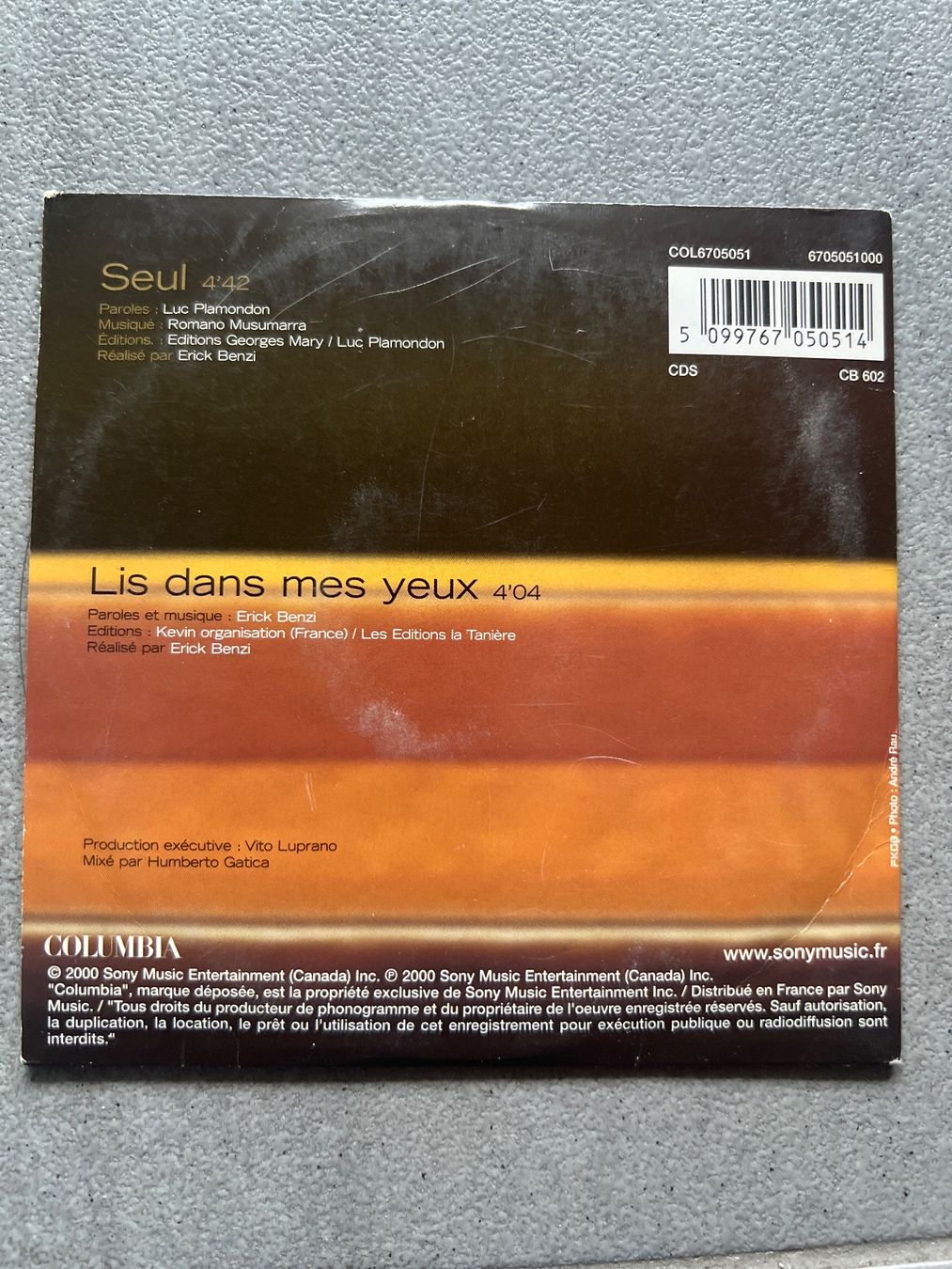 CDs: CD 2 titres Garou « Seul » – D'occasion à Bouveret par Feelgoodtrading 1