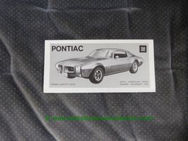 Pontiac Modellprogramm 1970/03 deutsch/französisch GM-Biel