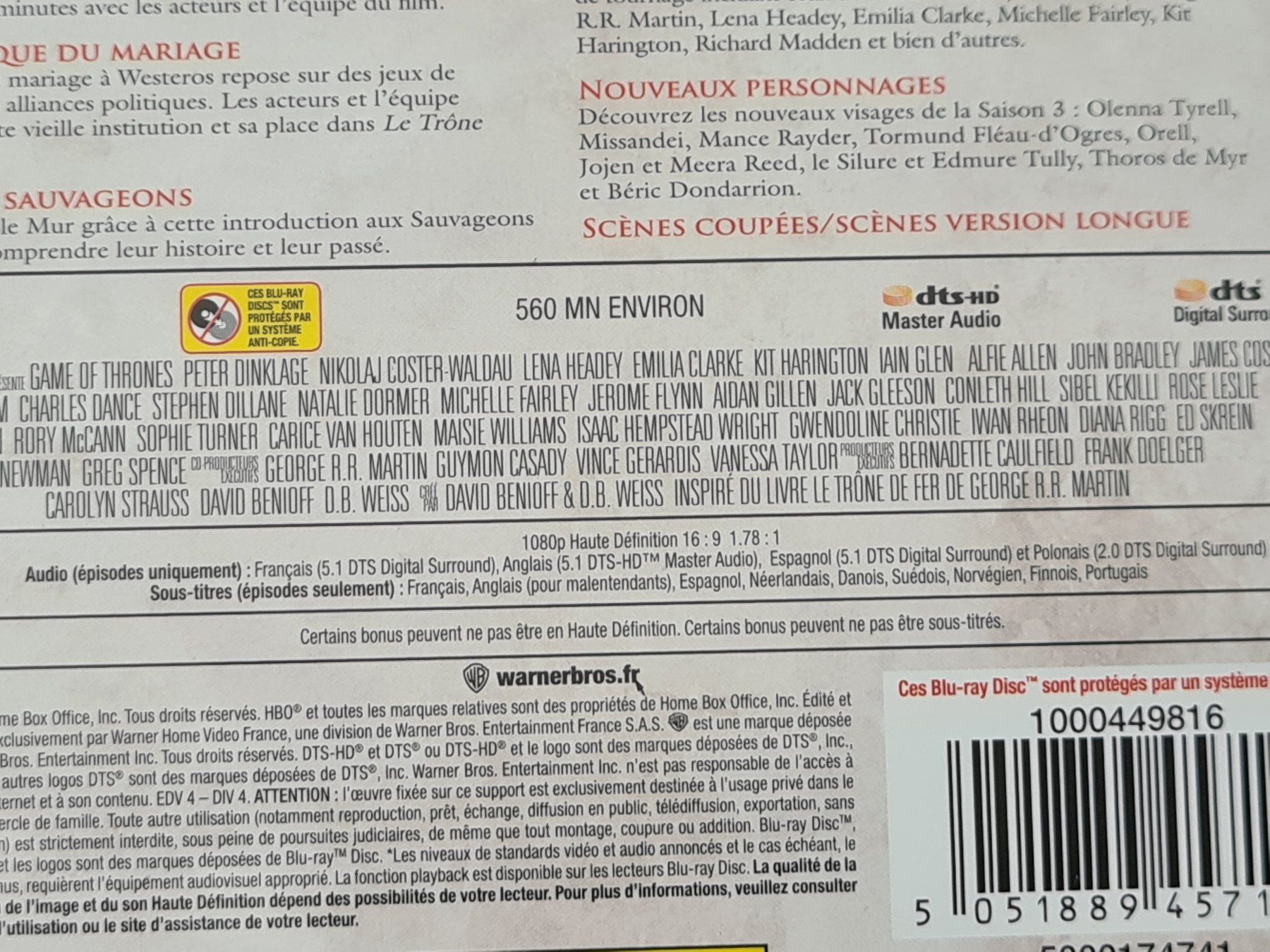 Tutti i DVDs: Game Of Thrones Saison 3 (5 Disk) - Blu-ray – Usato da Carouge GE venduto da Franllo 2